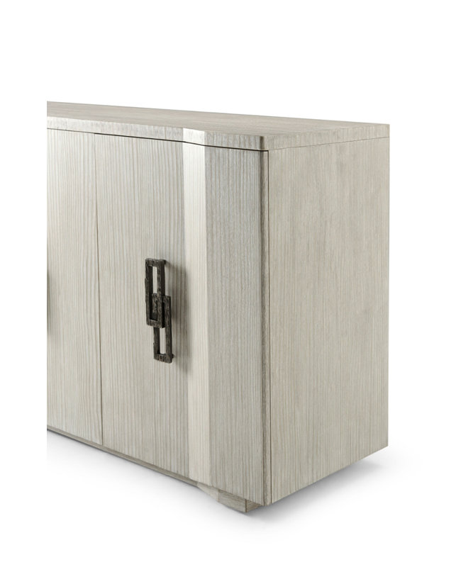 Breeze 66'' Light Wood and Metal Sideboard with Storage