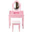 Ensemble de coiffeuse avec miroir et tabouret rembourré Princess