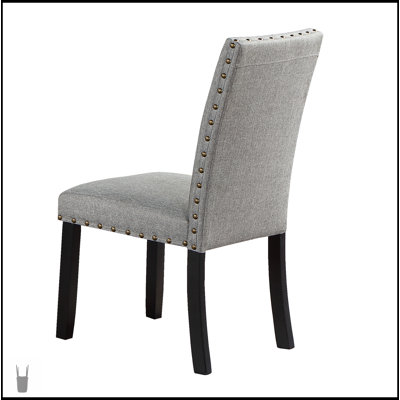Table de salle à manger moderne et classique en bois naturel avec 4 chaises en tissu gris et tablette de rangement, ensemble élégant et fonctionnel de 5 pièces