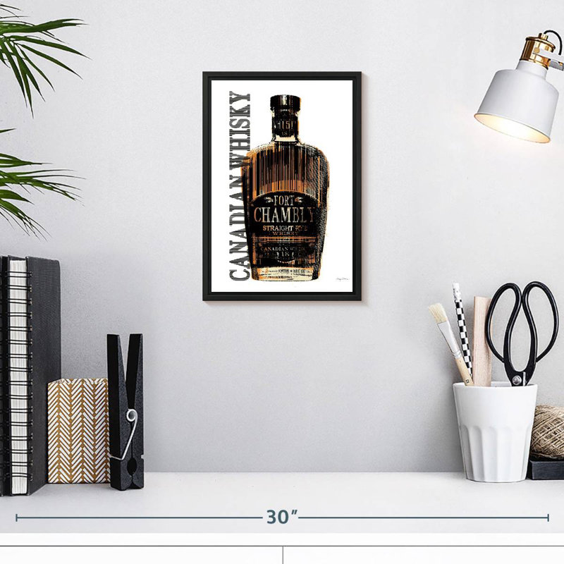 Whisky canadien, 9 po x 13 po, Cadre flottant noir