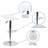 Orozco Contemporary Vinyl Adjustable Height Barstool with Solid Wave Seat and Chrome Base-1098382017