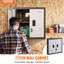 Armoire murale pliable pour le garage, le bureau et la maison, chargement de 240 lb, tablette réglable, serrure magnétique, fabrication en acier noir, tablettes, portes