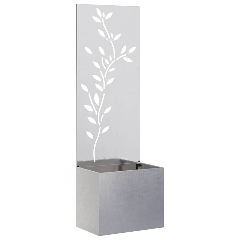 Planter Box, Sliver, 140cm H x 50cm W x 50cm D
