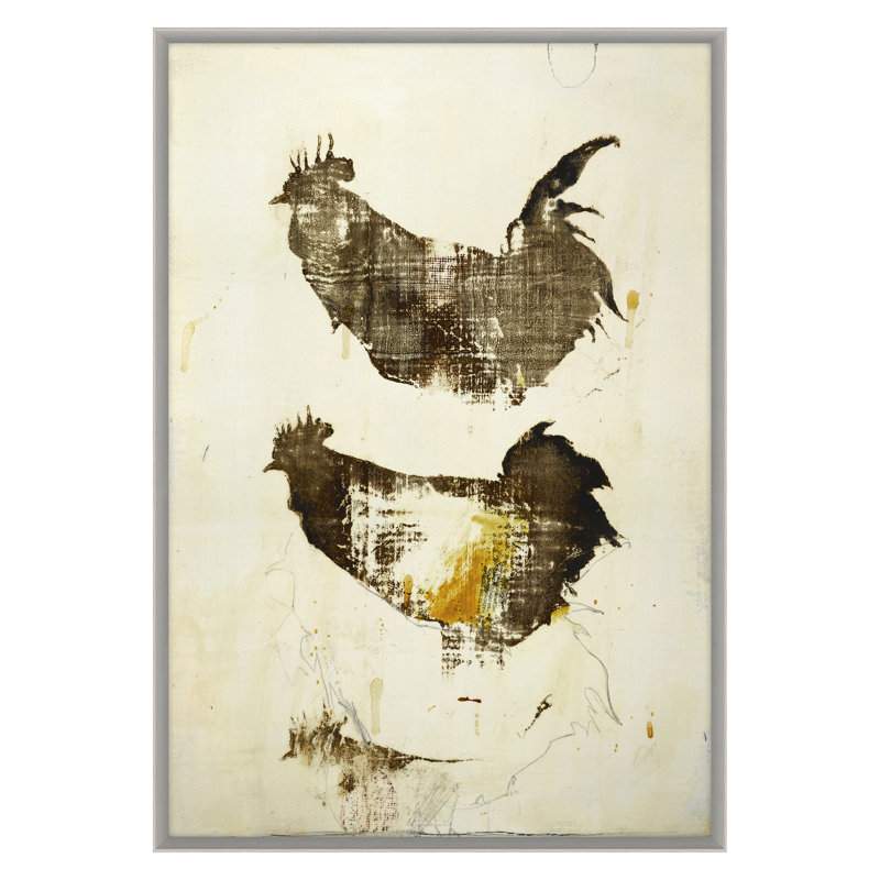 Untitled Print by Patrick Atkinson, 30" H x 21" W x 2" D, White Wash Oak