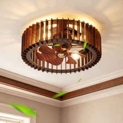 Ventilateur de plafond encastré en bois 20 pouces Farmhouse