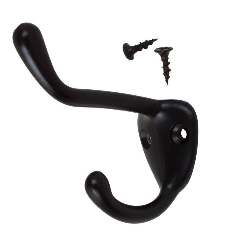 Metal Wall Hook, Matte Black