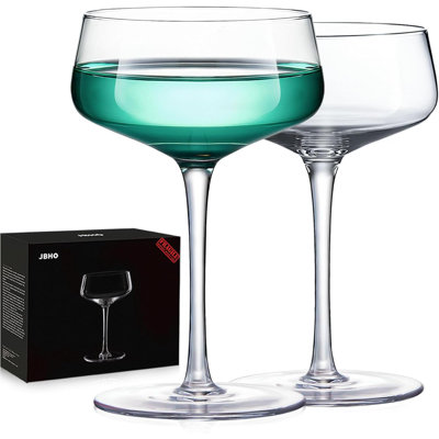 Ensemble de 2 verres à cocktail Martini, verres en cristal sans plomb, 10 oz, verres à cocktail