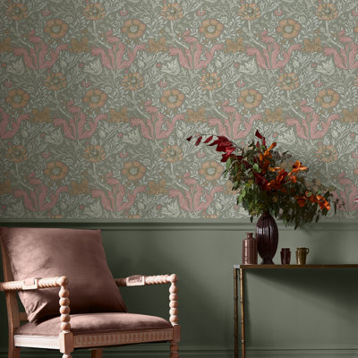 William Morris at Home Compton Sage Wallpaper