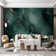 Emerald Glow Abstract Luxury Marble Wallpaper