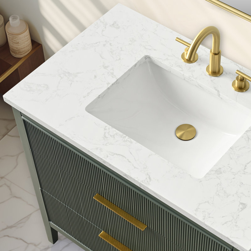 Emma 36" W Single Vanity, Vintage Green