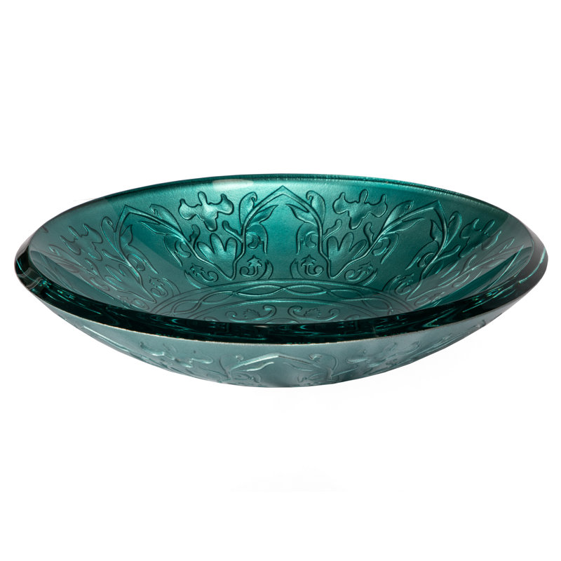 Lavabo de salle de bain vasque circulaire en verre