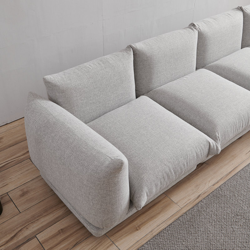 Canapé modulaire à 4 places Liggitt, Gris