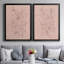 Rosetone Blossoms I - Ensemble de 2 reproductions d'art sur toile encadrées-522226395-522226389