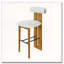 Tabouret de bar rembourré en bois-1095318682