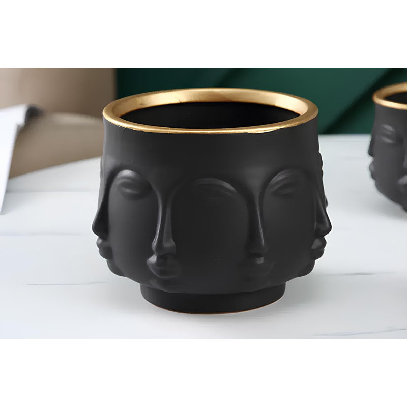 Pot décoratif, Noir, noir, noir, noir