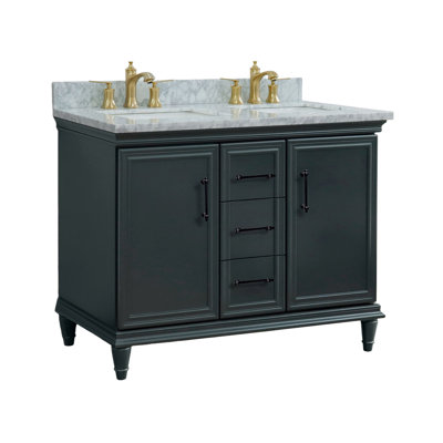 Lavabo double 49 po galaxie et rectangulaire