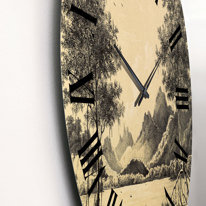Nature of South America Old Image - horloge murale traditionnelle, Petit