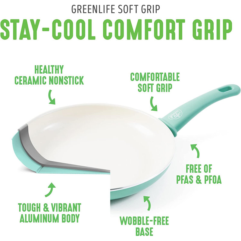 Turquoise 15-Piece Aluminum Nonstick Cookware Set with Glass Lids