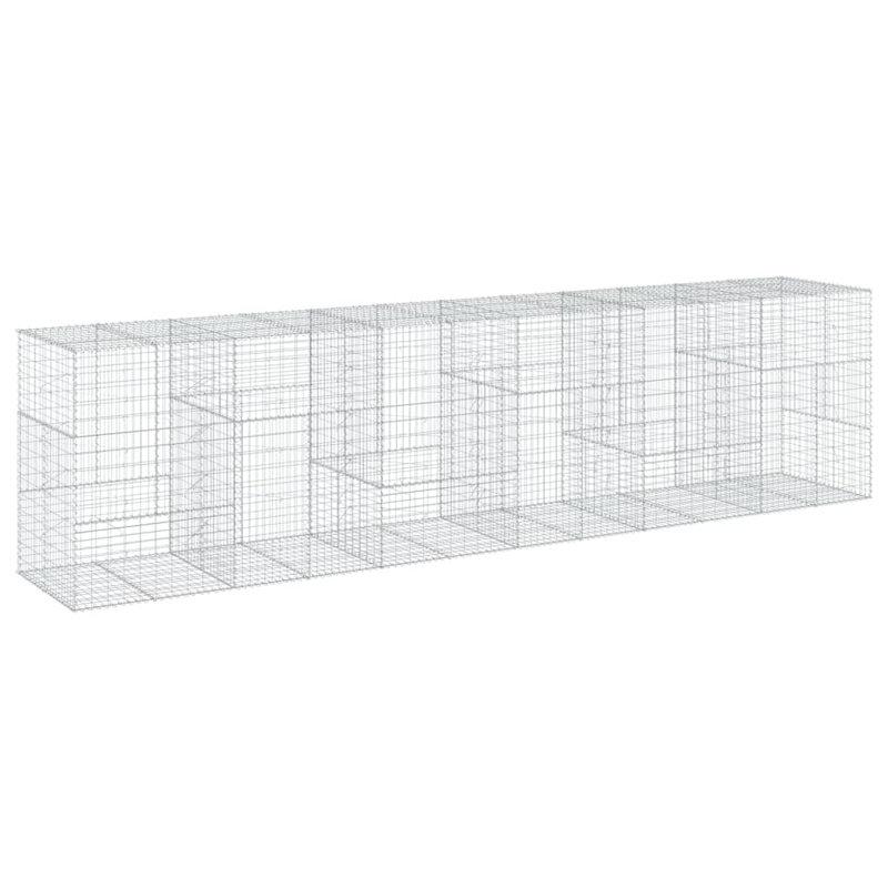 Très grand pot d'extérieur Gabion, H 39,4 po x l 236,2 po x P 59,1 po