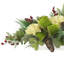 Holiday Arrangement with Hydrangeas, Ribbons and Berries