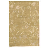 Hand Knotted Area Rug in Straw And Sage