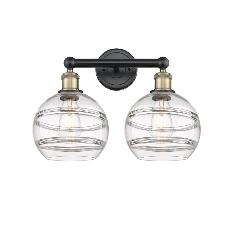 Bienes 2 - Light Dimmable Vanity Light, Black Antique Brass, Clear