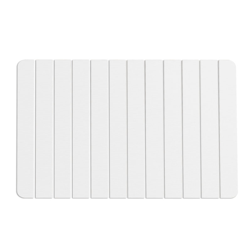 Tapis de cuisine Dianeli, Blanc / Blanc, Rectangle 1 pi 9 po x 2 pi 10 po