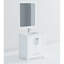 30 po W Blanc, meuble-lavabo avec comptoir en quartz, robinet monotrou et miroir 28 - meuble-lavabo Stain Scratch-115347134
