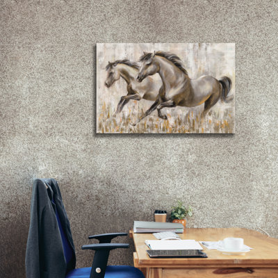 Epic Graffiti 'Running Horses' by Silvia Vassileva, Canvas Wall Art, 40" x 26"