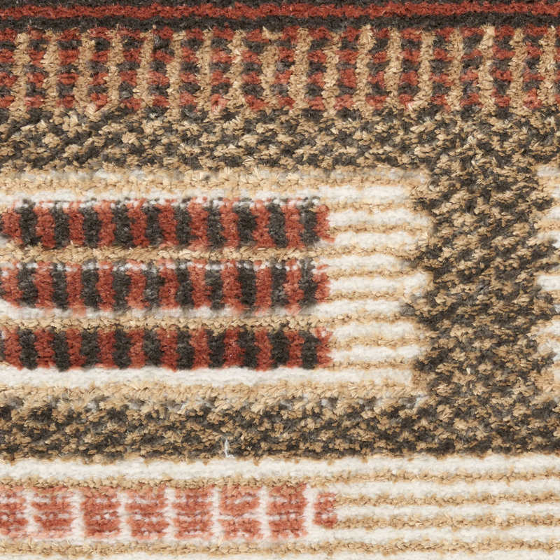 Marilo Rust Modern Indoor Rug, Runner 2' x 6'