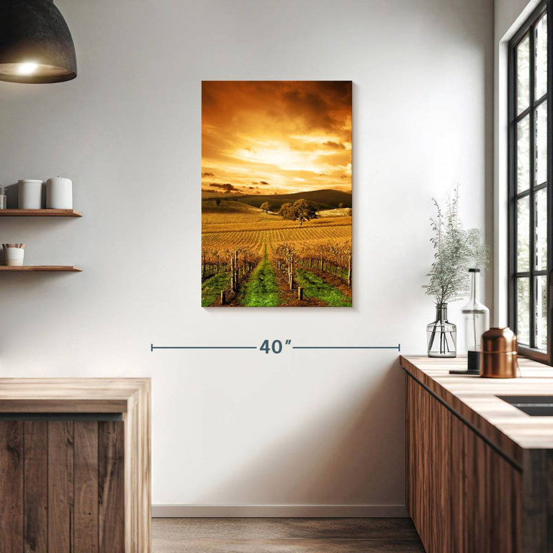 Alvord Autumn Sunset Vineyard, H 36 po x l 24 po