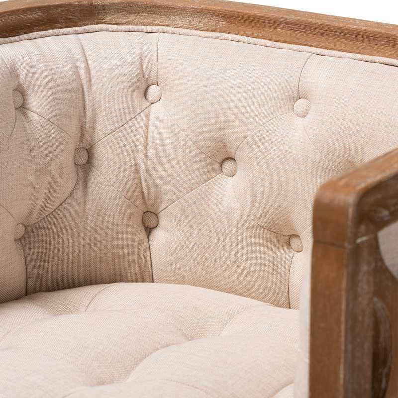 Arleni 29.1" Wide Tufted Polyester Barrel Chair