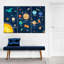 Planètes multicolores, ensemble de 3 impressions sur toile par SweetTeachings-883869773