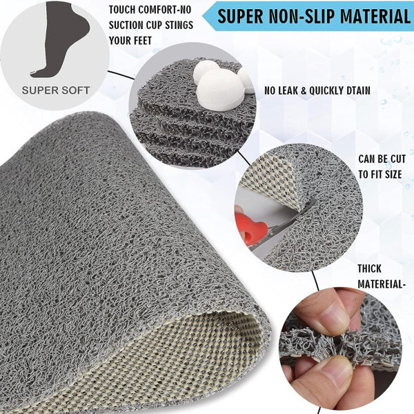 Quick-Dry Loofah Shower Mat - Non-Slip, Super Soft, and Mold