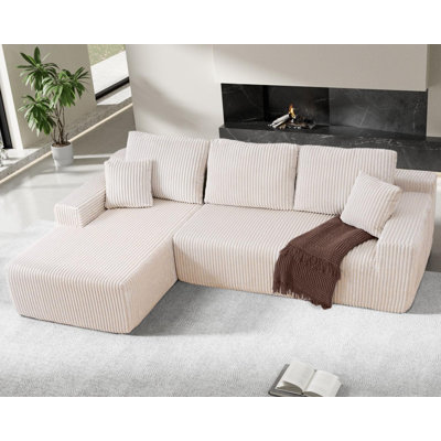 Canapé modulaire en forme de L avec siège profond de 105 po Boneless