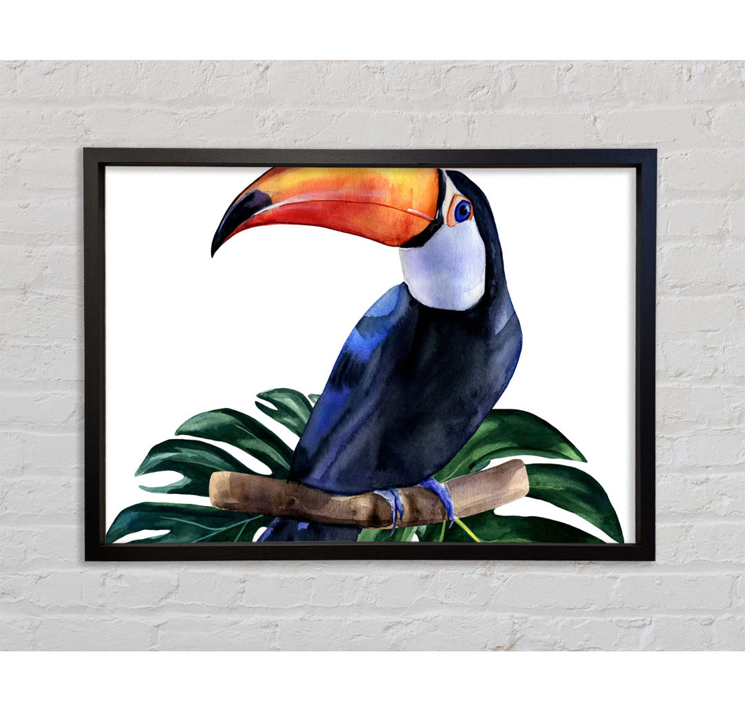 Palm Leaf Toucan - Einzelner Bilderrahmen Kunstdrucke auf Leinwand