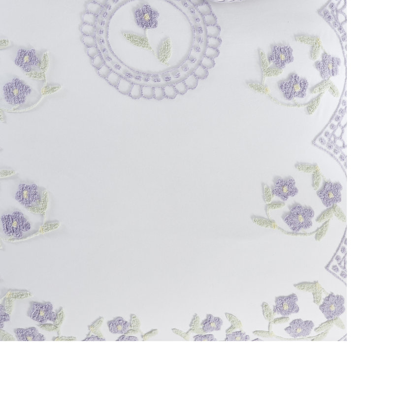 Alburtis 100% Cotton Semi Sheer Curtain Pair, Lavender