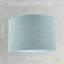 20cm H Linen Drum Lamp Shade ( No Direct Attachment Method ) in Teal