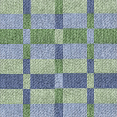 Tapis géométrique bleu / vert Zak