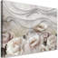 Beige Flowers In Blossom 3D - Wrapped Canvas Print-1756277478