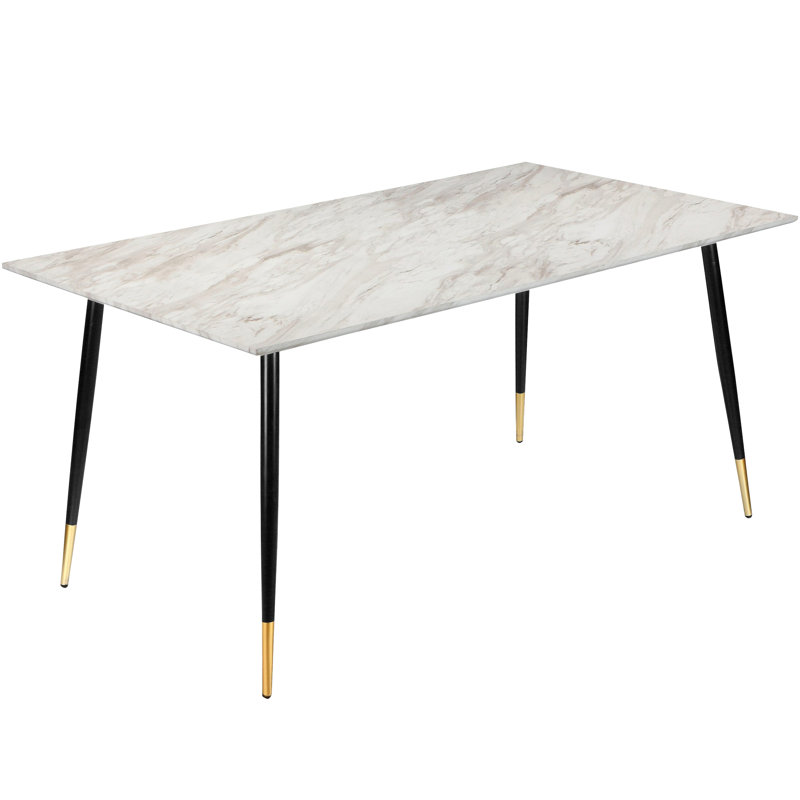Arianna Metal Base Dining Table, H76 x L160 x W90cm