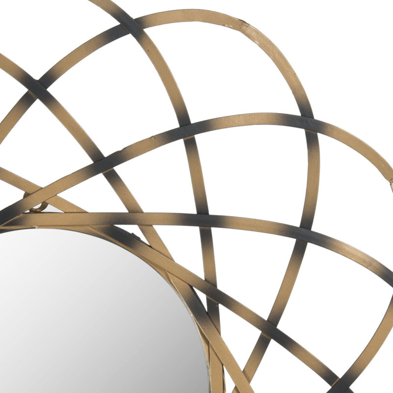 Contrina Metal Flat Mirror, Burnt Gold