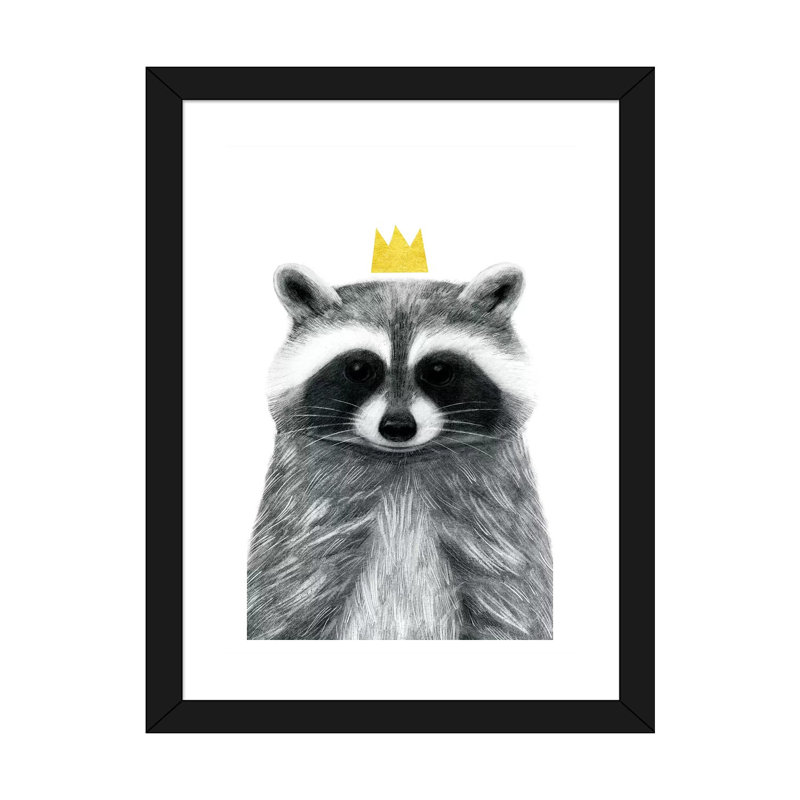 «Royal Forester IV» par Victoria Borges - impression d'art graphique, H 32 po x l 24 po x P 1 po, Papier encadré noir, Blanc