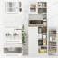 Armoire de rangement avec tablettes réglables, armoire de cuisine pour la maison