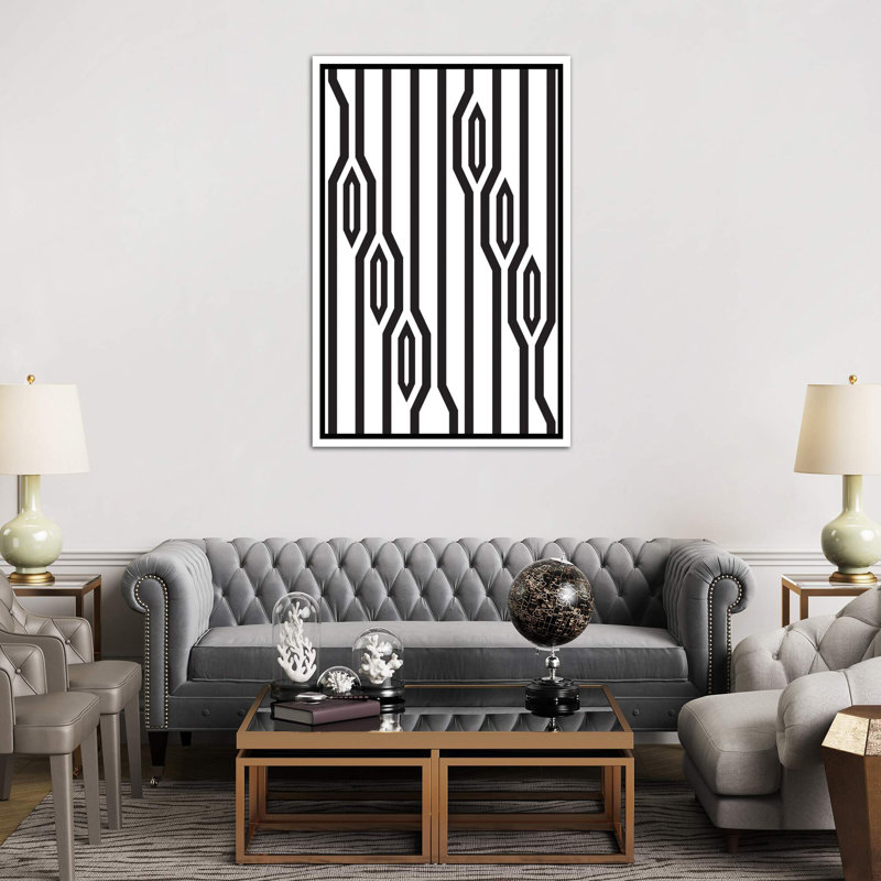 « vertical lines » par flatowl-impression sur image, Toile blanche encadrée, H 48 po x l 32 po x P 1,5 po