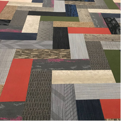 DIY 12'' W x 36'' L Level Loop Polypropylene Carpet Tile