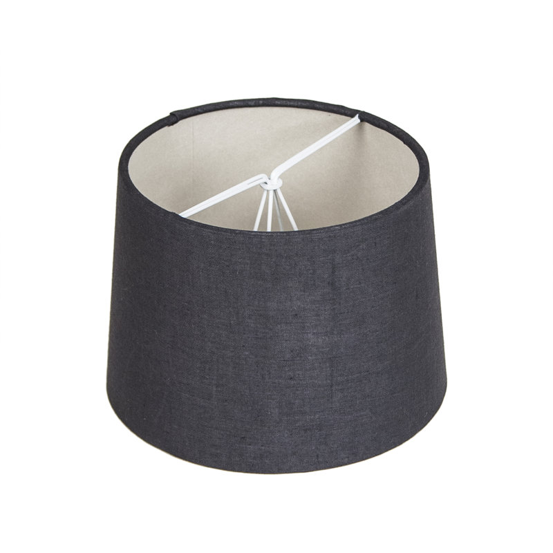 11cm H Linen Drum Lamp Shade ( Screw On ), Charcoal