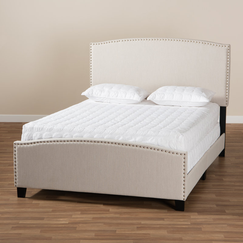 Lit tapissier standard Exauce, Beige, Très grand