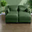 Canapés d'angle à compression, canapé moderne modulaire en chenille verte pour la maison