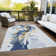 Machine Washable Indoor/Outdoor Claudian ACN1524 Blue Rug